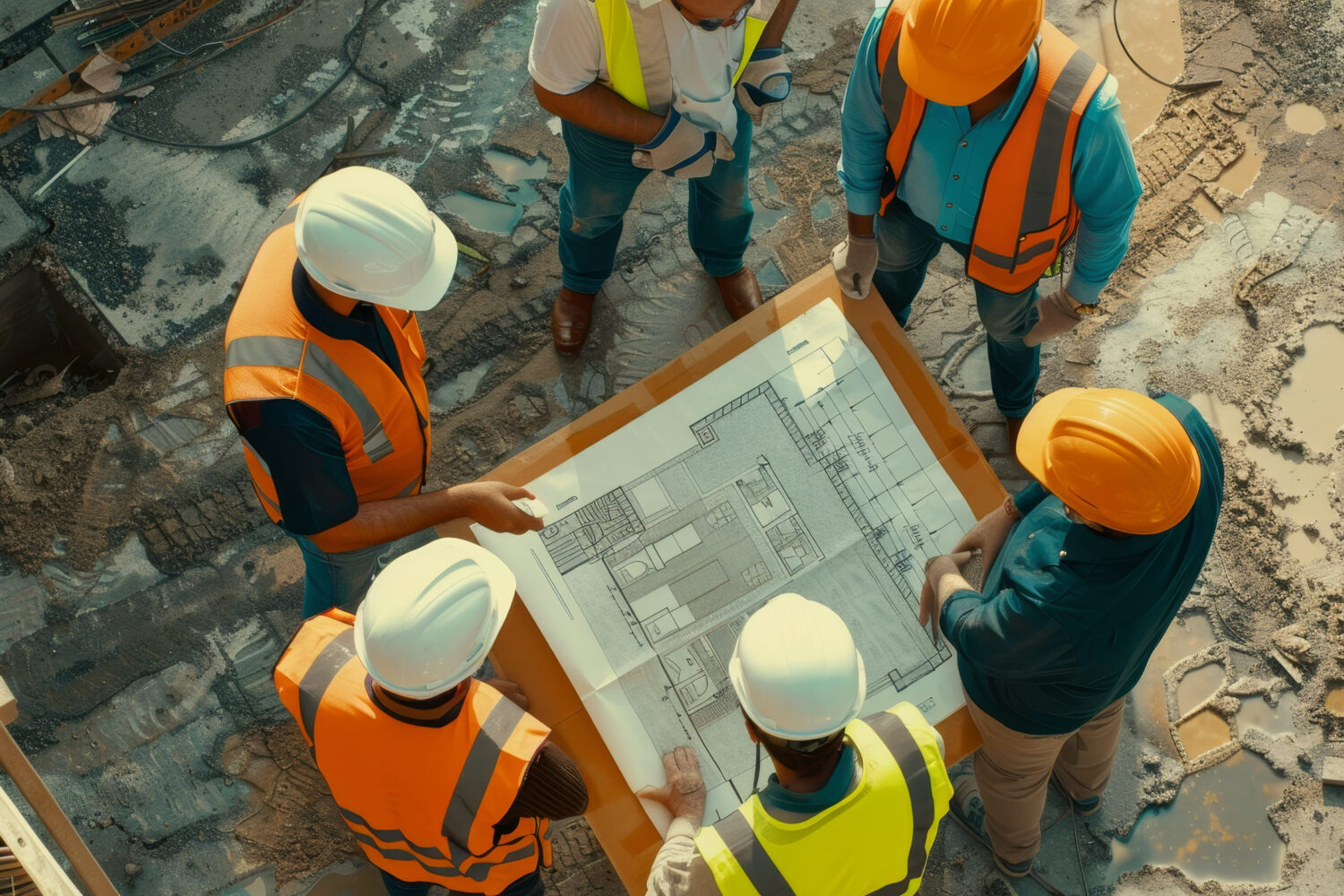 construction executives discussing hiring trends and leadership strategy