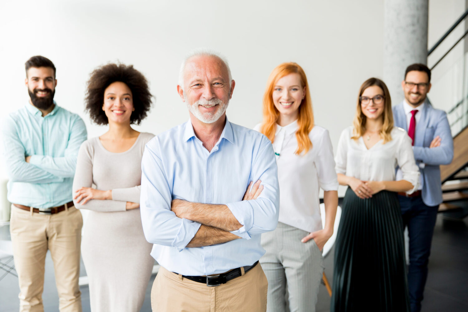 construction executives discussing leadership transition and succession planning